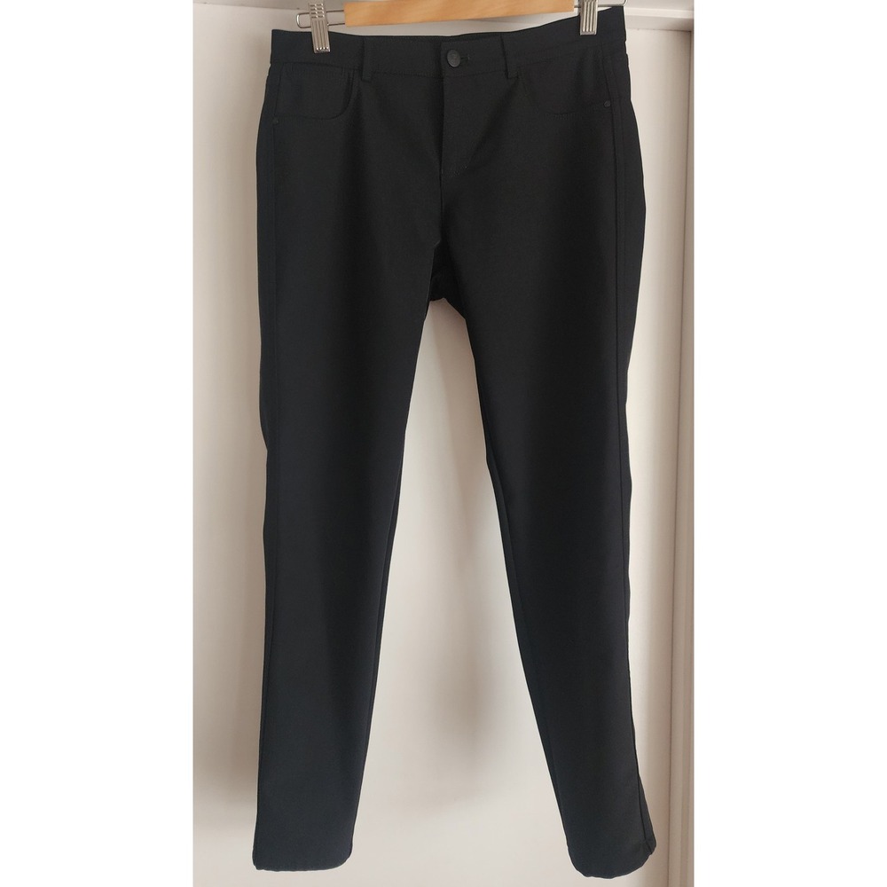 Lafayette 148 Pants Size 4 Black Solid Professional Straight Trousers Slacks